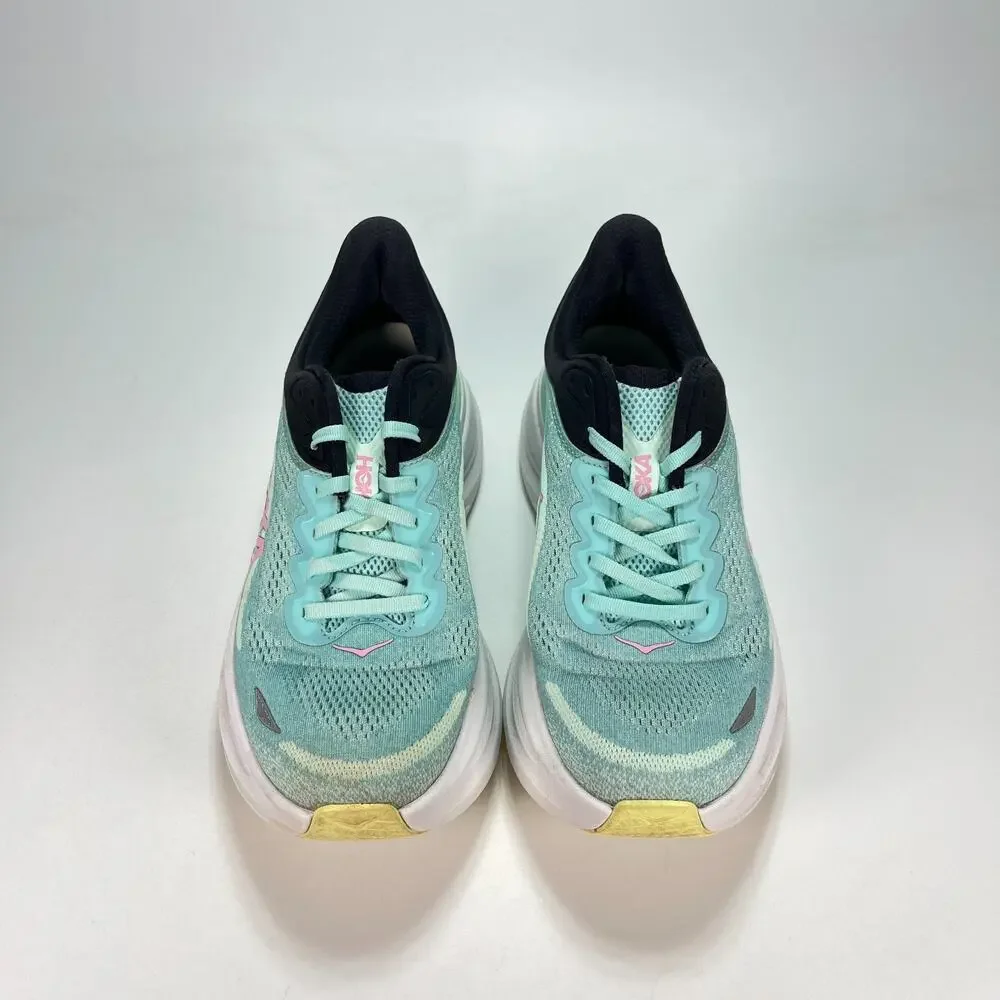 HOKA Bondi 9 Blue Spark Mint Fluorite Running Shoes 1162012 BTF Women's Size 10B - Picture 3 of 10